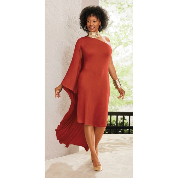 Tamisha One-Shoulder Dress, , large