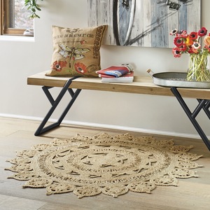 Jute 4' Round Rug, , large