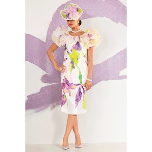 Richlynn Ruffle-Shoulder Sheath Dress, , large