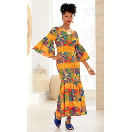 Kehlani Smocked Maxi, , large