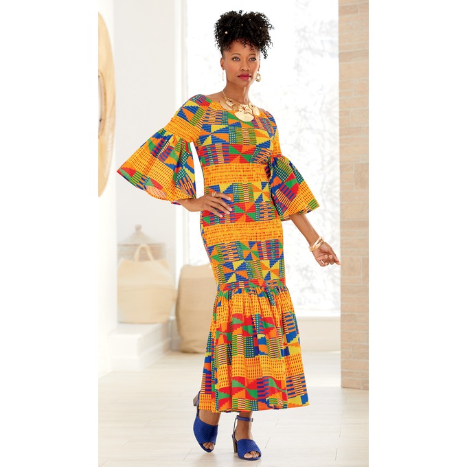 Kehlani Smocked Maxi, , large