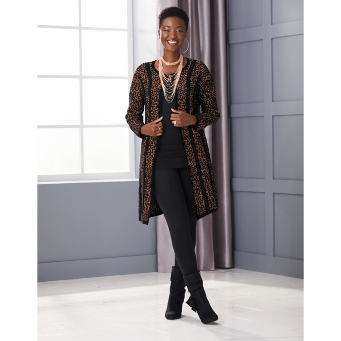 Lexie Leopard Cardigan, , large
