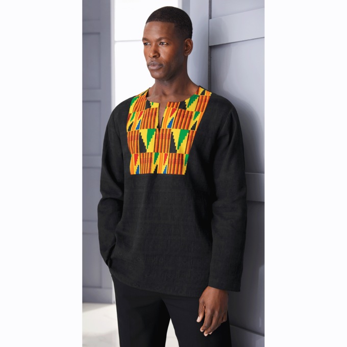 Terrance Kente Shirt, , large