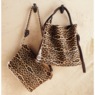 2-Piece Leopard-Print Faux-Leather Bucket Bag & Crossbody Purse Set for Women, , large