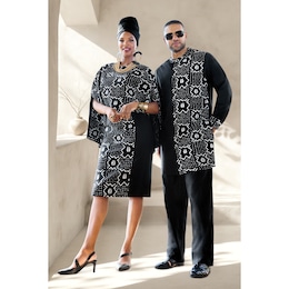 Sabra Cape Dress and Men's Pant Set, , large