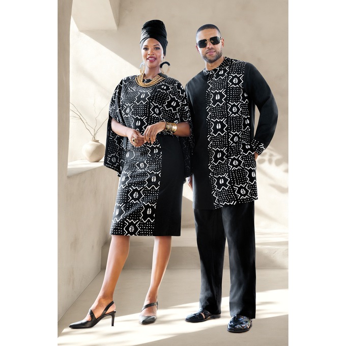 Sabra Cape Dress and Men's Pant Set, , large