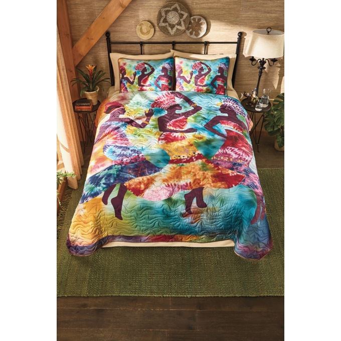 Dancing Women Vibrant Character Sham, Multi, large