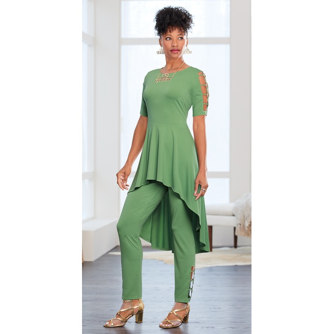 Metal Rings Pant Set, , large