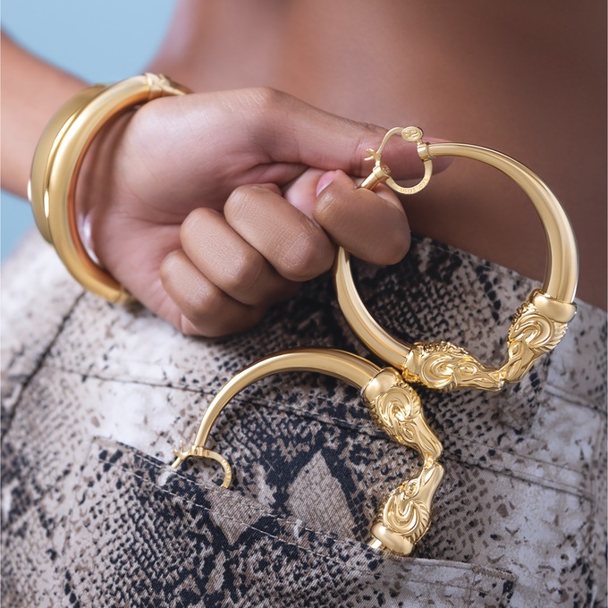 Sister Love Ram Rams Extra-Large Hoops, , large