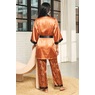 Gia 3-Piece Satin PJ & Robe Set for Women with Kimono, Cami and Pant, , large