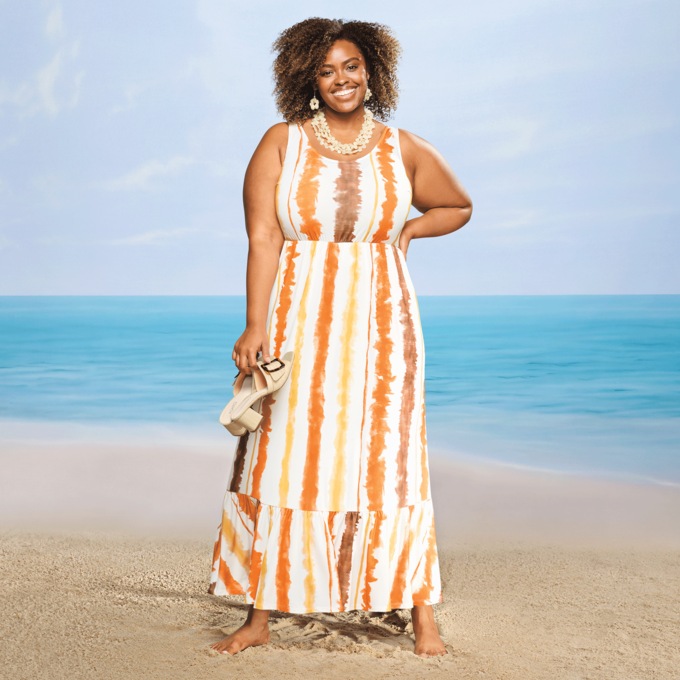Scoop-Neck Tank Maxi Dress, , large