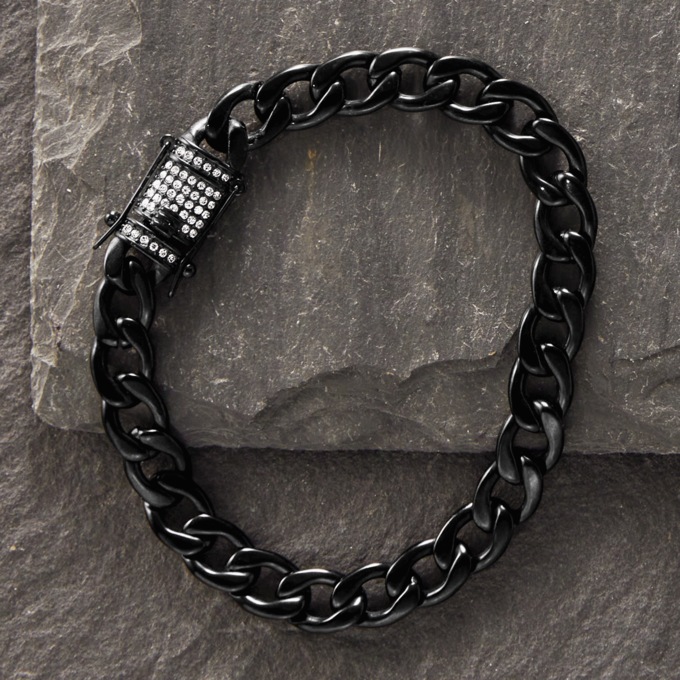 Majesty Black Curb Ion Bracelet, , large