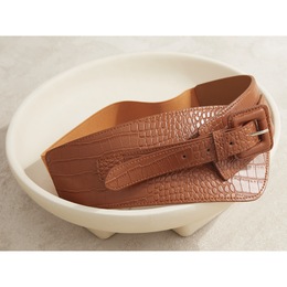 Zuri Croco Wide Belt, , large