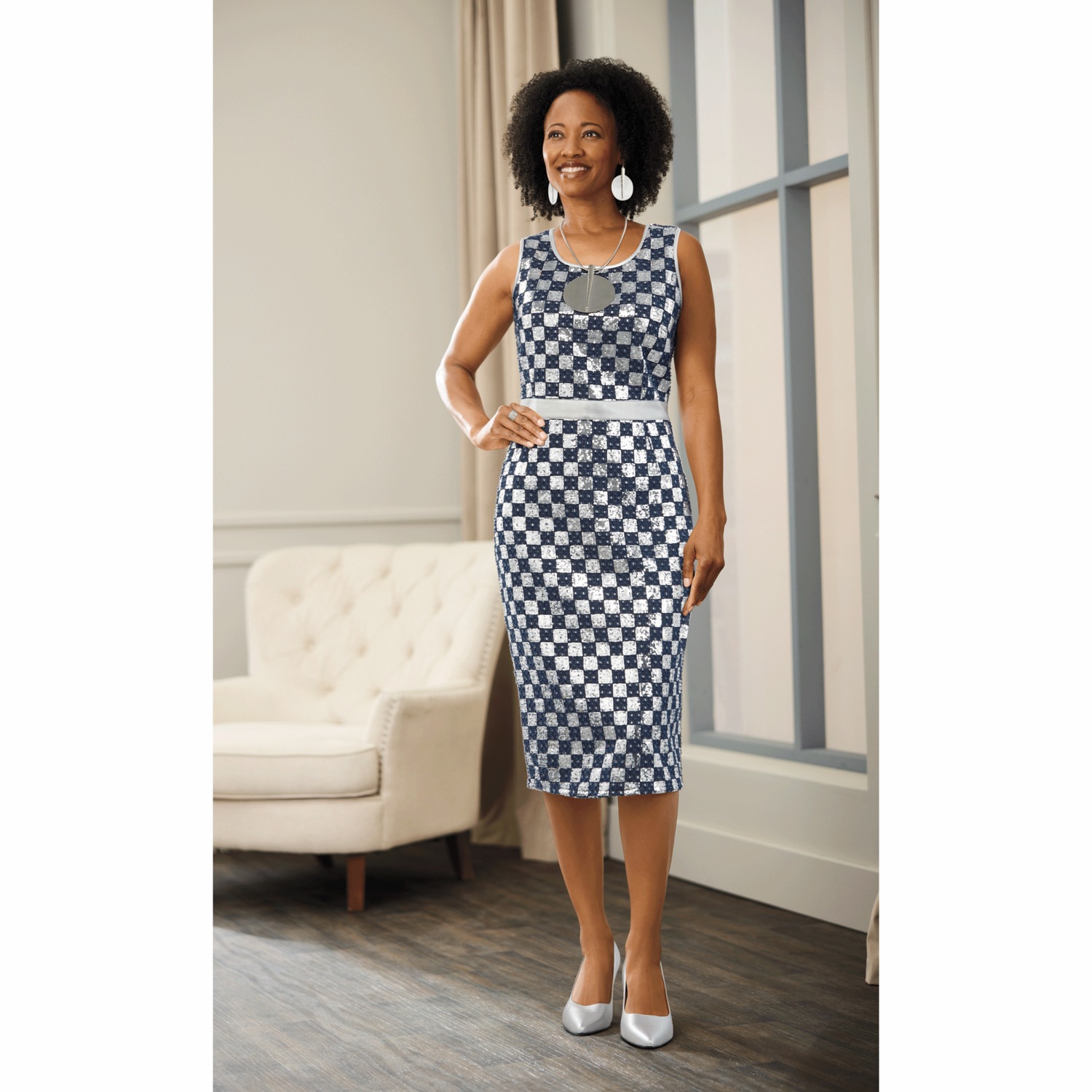 white christmas dresses JUST WANNA ROCK DENIM RHINESTONE MINI DRESS – AKIRA main image 1
