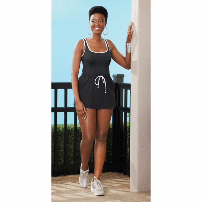 Colorblock Swimdress , , large