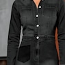 Vashie Denim Sheath Dress, , large