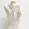 Lattice Bib Chain Necklace & Earring Set, , large