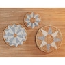 Set Of 3 Woven Textured Wall Art, , large