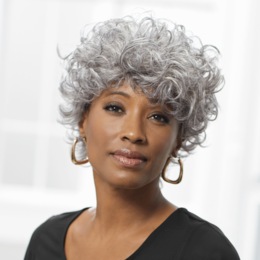 Vivica Fox Lucid Human-Hair Wig, Light Gray, large