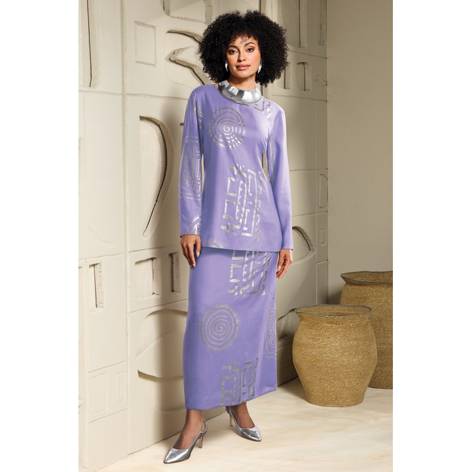 Power Print 3-Piece Women&rsquo;s Wardrober with Tunic, Pant and Skirt, , large