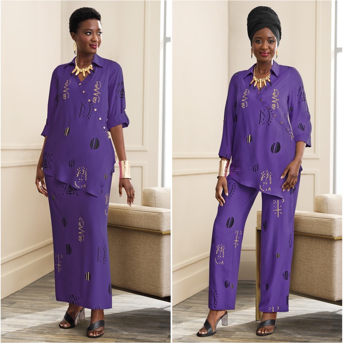 Danissa Print 3-Piece Wardrober, Blossom Violet, large