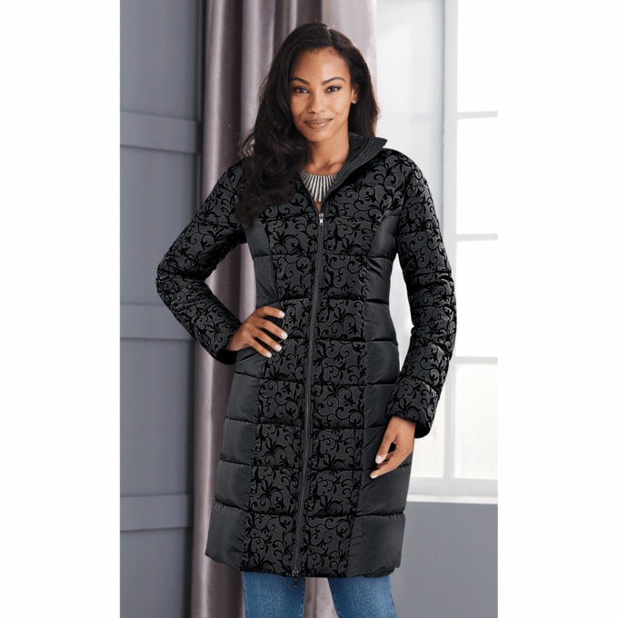 Embossed Sleeve Parka, , large