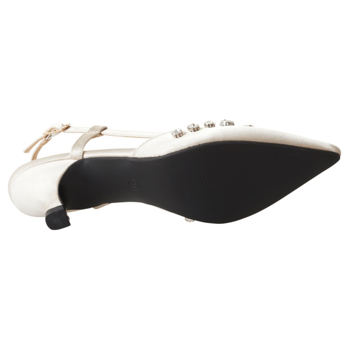 Amanda D'laurie Stone-Embellished Rhinestone & Satin Slingback for Women, , large