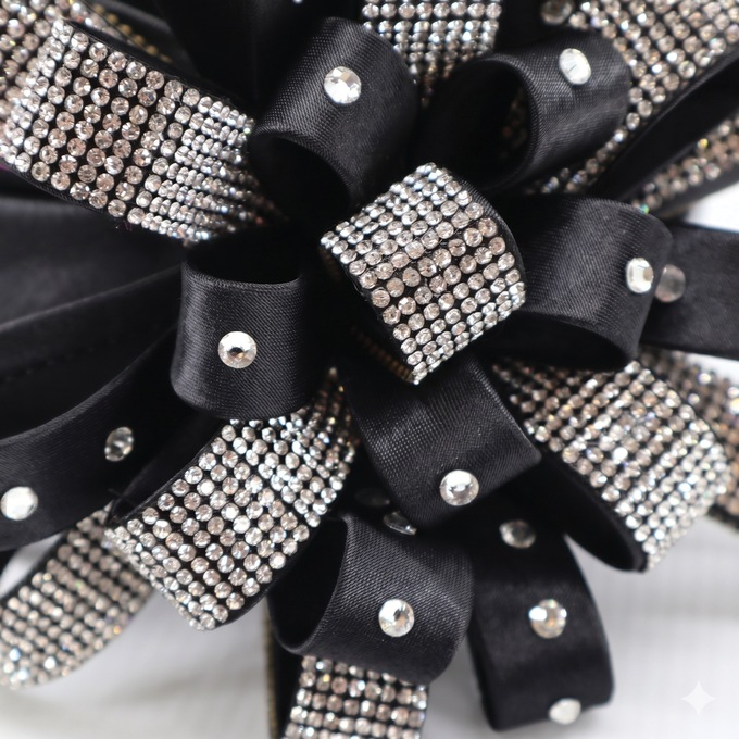 Embellished Satin Flower Turban, , large