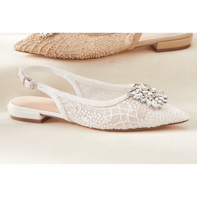 Embellished Pearl Slingback, , large