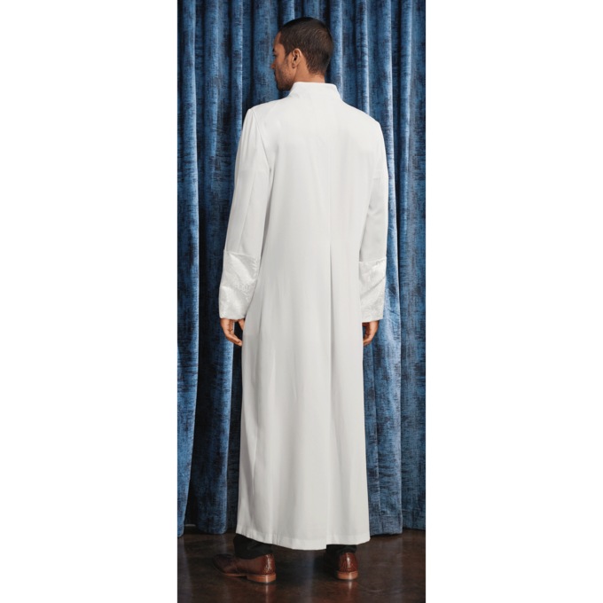Men's Cross Button-Down Choir Robe with Embroidered Crosses, , large