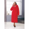 Long Faux-Fur Mink Coat, Red, large