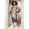 Abena Belted Sheath Dress with Balloon Sleeves and Removable Belt, , large