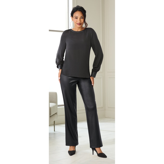 Kessie Faux-Leather Pant, , large