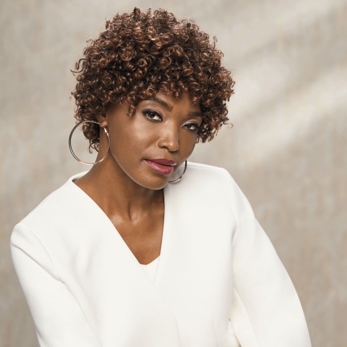 Elysse Human-Hair Wig, Medium Dark Brown Copper Blonde, large