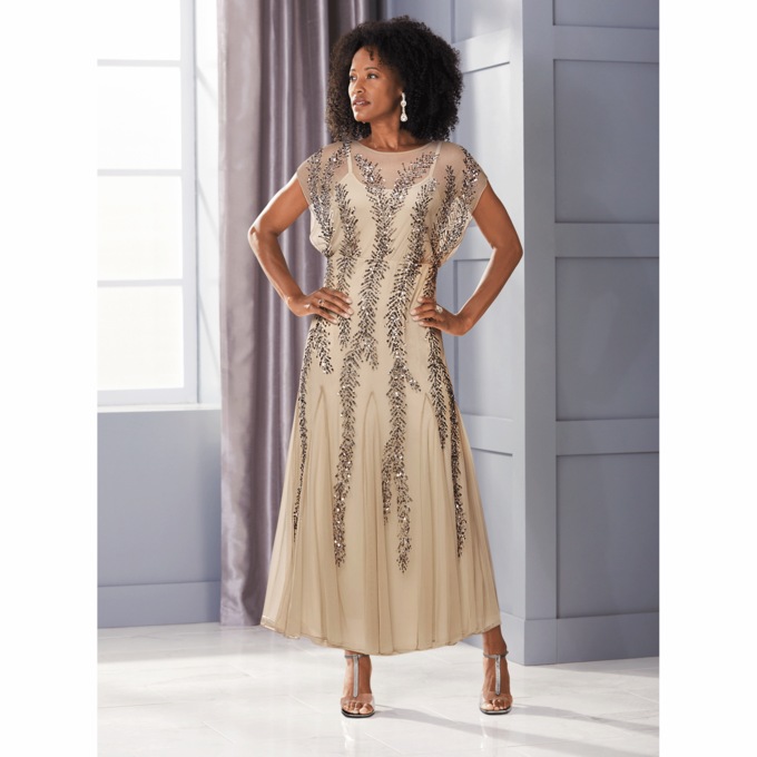 Ashanda Beaded Gown, , large