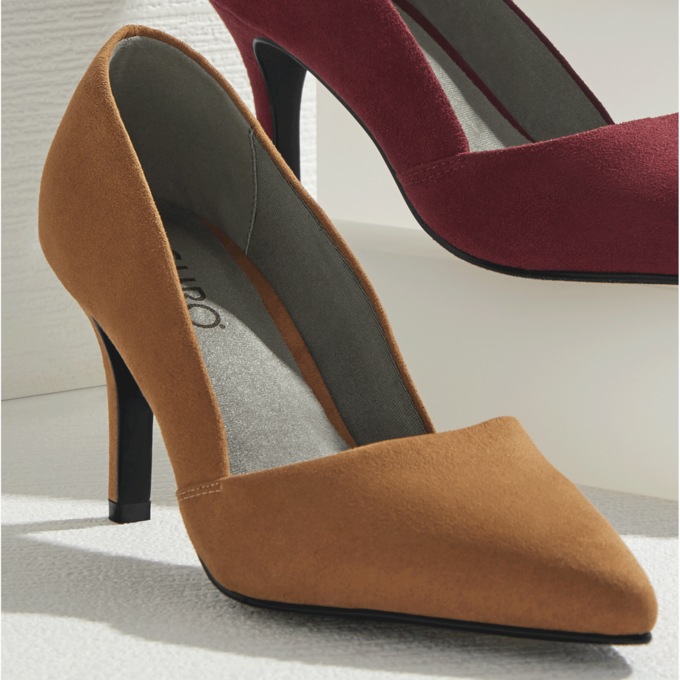 Faux-Suede Pump, , large
