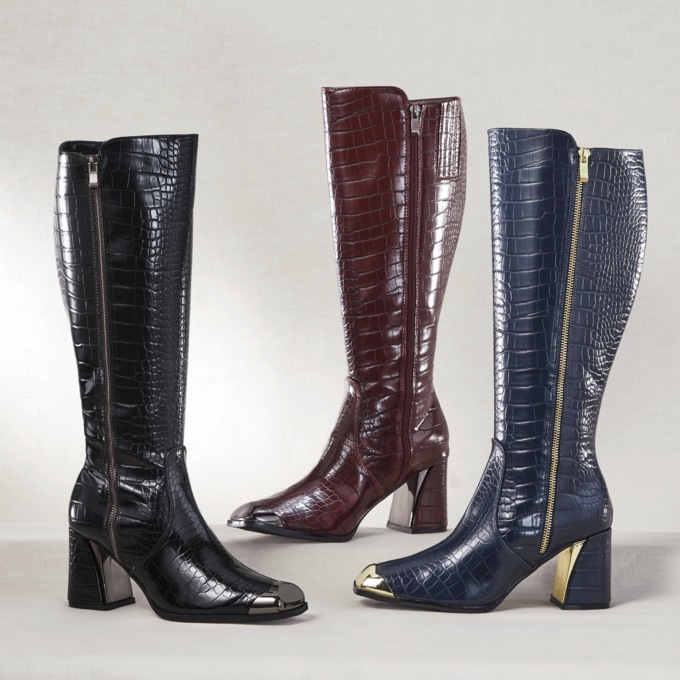 Ninety Union Lux Croco Print Boot, , large