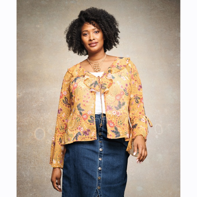 Nile Ruffle Blouse, , large