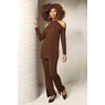 Stacia Studded Pant Outfit for Women with Cold-Shoulder High-Neck Top, , large