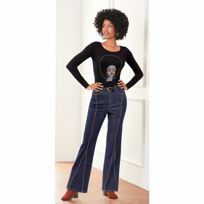 Aisha Flare Jean, , large