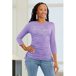 Wake Pray Worship T-Shirt, , large