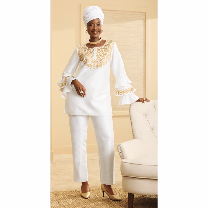 Zaire Embellished Pant Outfit, , large