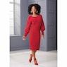 Camilla Sweater-Knit Combo Dress, , large