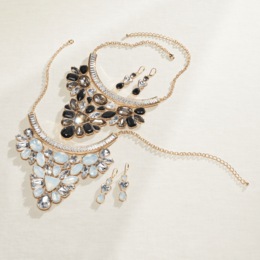 Crystal Shapes Necklace &amp; Earring Set, , large