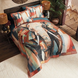 Tembo Elephant Quilt and Sham, , large