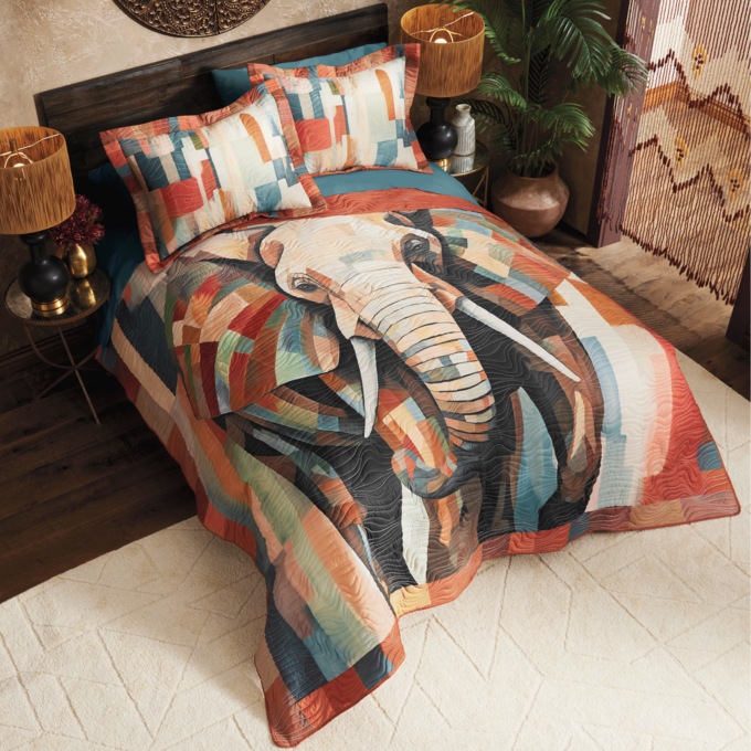 Tembo Elephant Quilt, , large