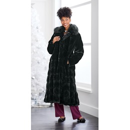 Outerwear Faux Fur Collar Sweater Dress Coats ASHRO
