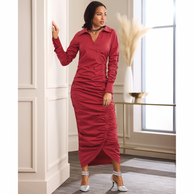 Asymmetrical button down dress online