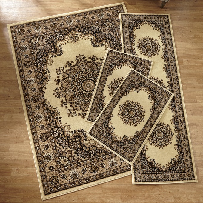 Floral Kirman Rug Set, 4 Pieces, , large