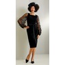 Odessa Lace-Sleeve Dress and Ora Flower Pillbox, , large